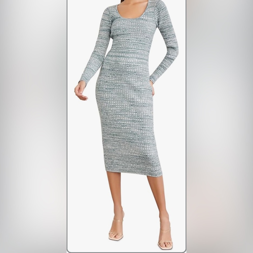 Forever 21 Gray Long Sleeve Knit Dress